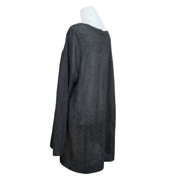 Eileen Fisher System Tunic Top Women Large Lightweight Wool Capsule Quiet Luxury - Picture 7 of 8